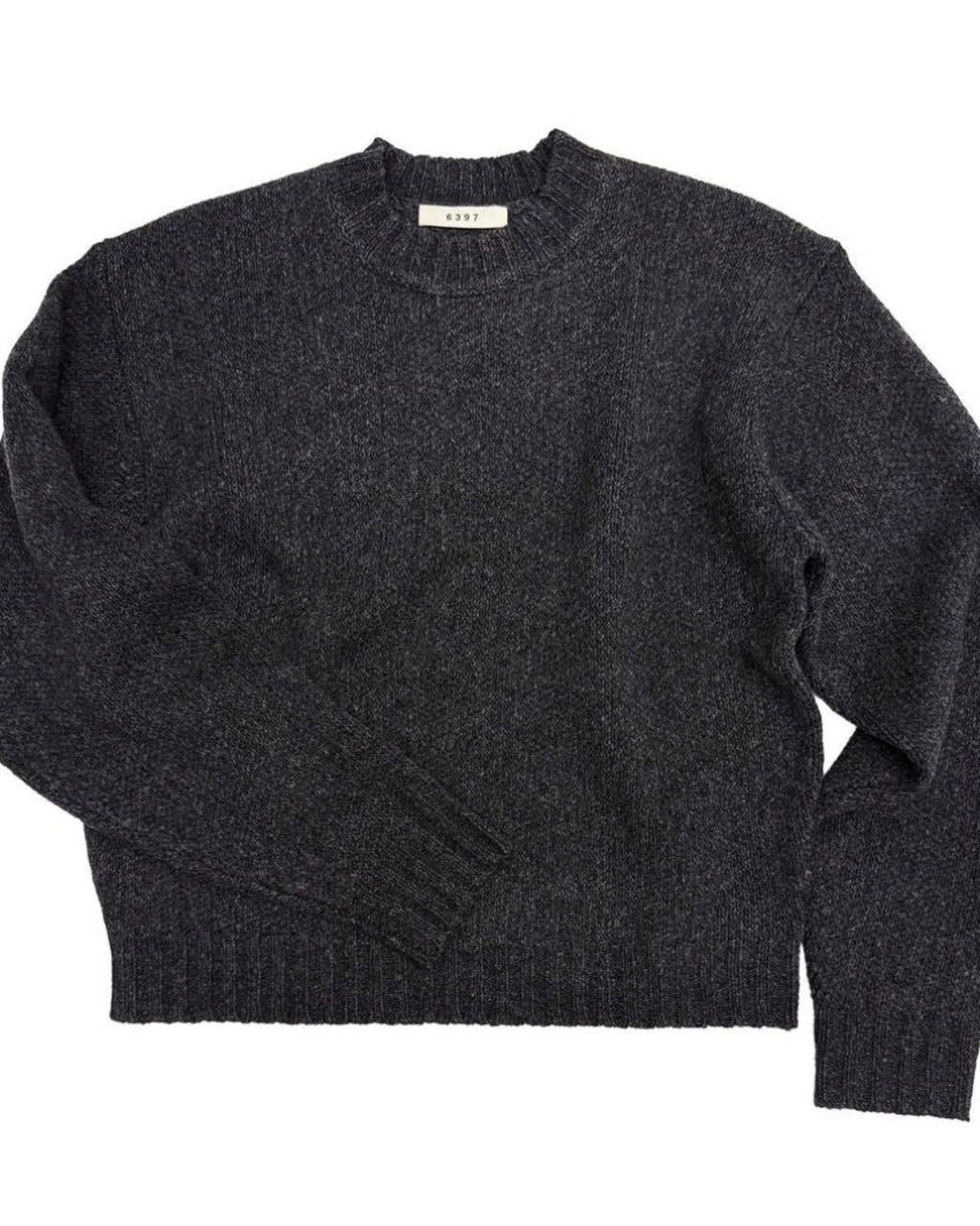 6397 - High Crew Neck Sweater - Charcoal