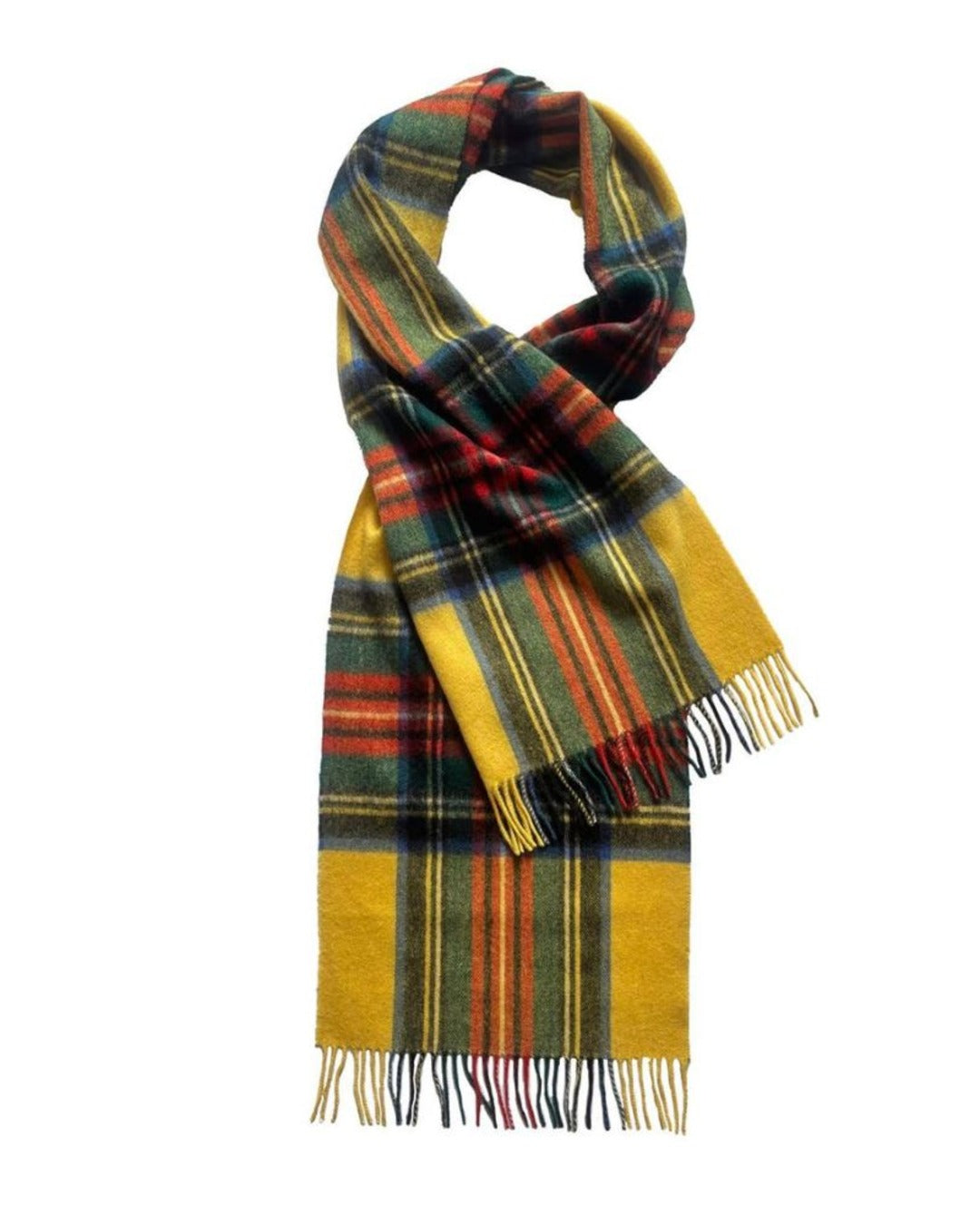 Glen Prince - Stewart Checked Scarf - Yellow