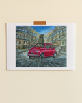 Merci x Travis Chapman - Affiche Drifting On The Champs Des Elysees