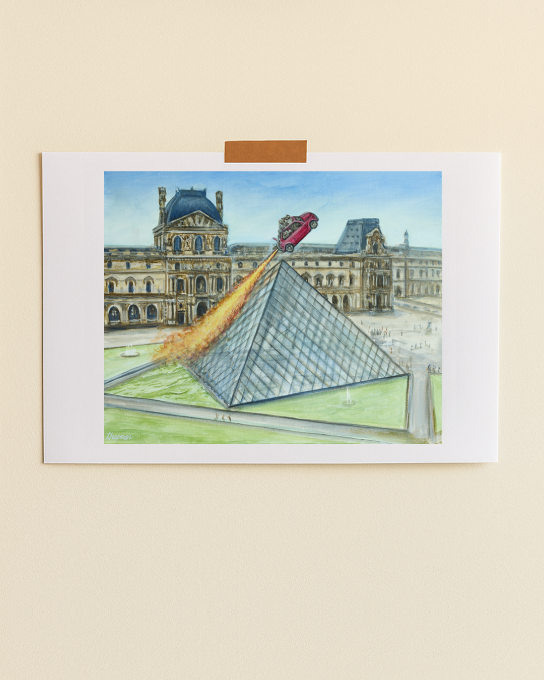 Merci x Travis Chapman - Launch from the Louvre poster