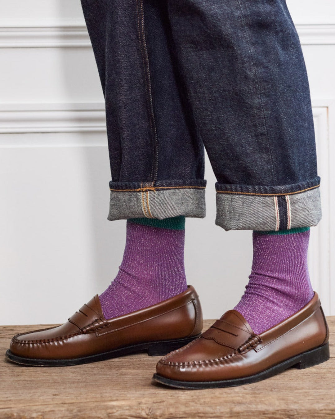 Merci - Chaussettes Lulu - Violet & Turquoise