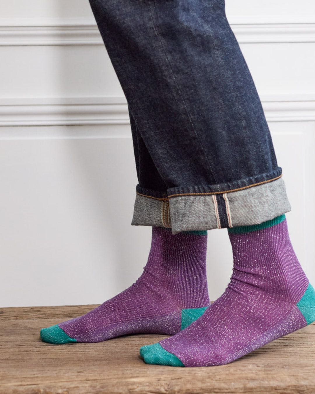 Merci - Chaussettes Lulu - Violet & Turquoise