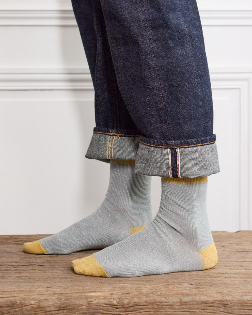 Merci - Lulu Socks - Sky Blue & Yellow