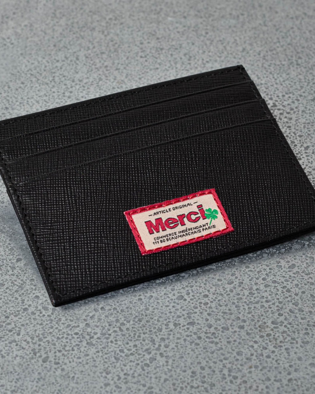 Merci - Flat Card Holder - Black
