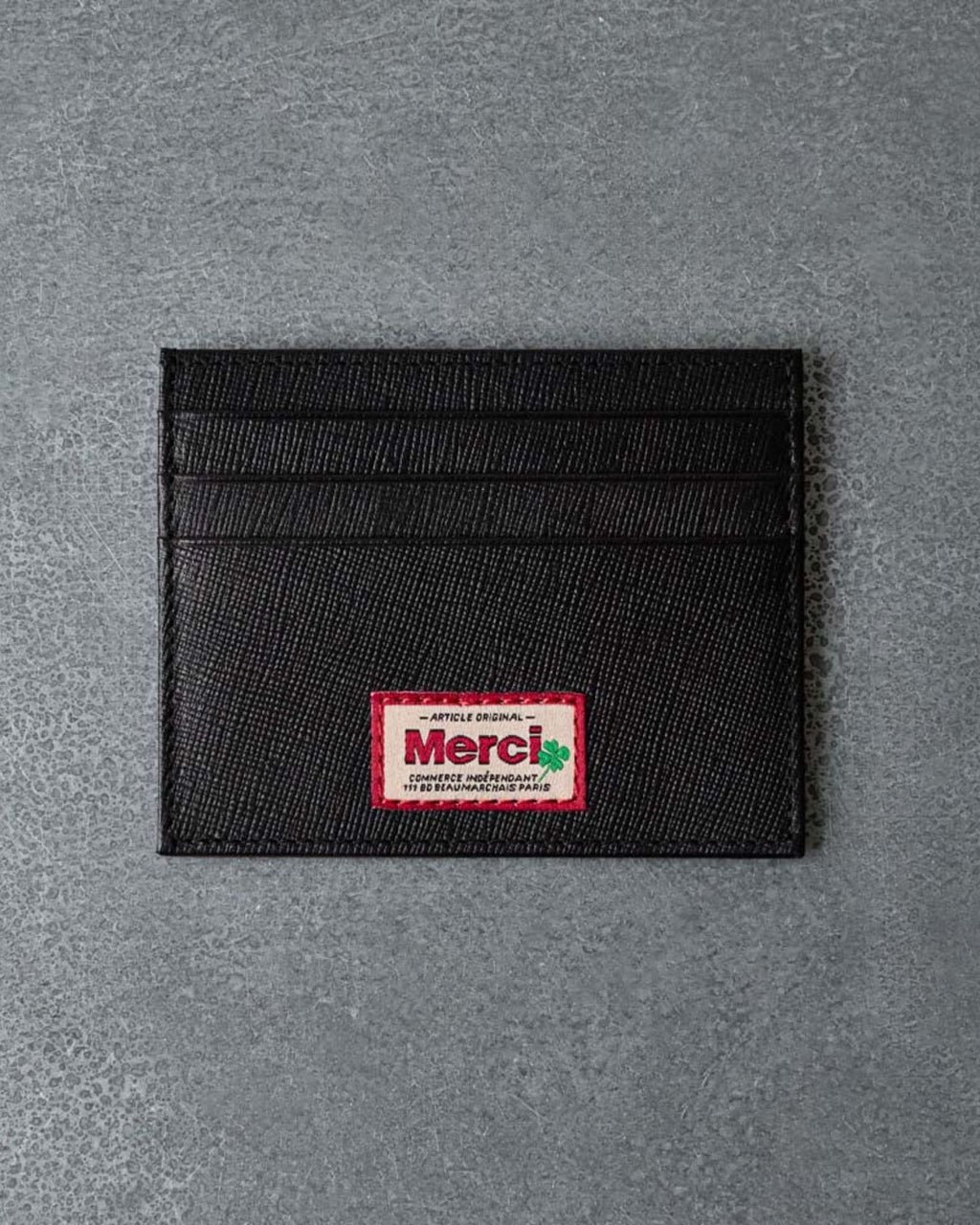 Merci - Flat Card Holder - Black