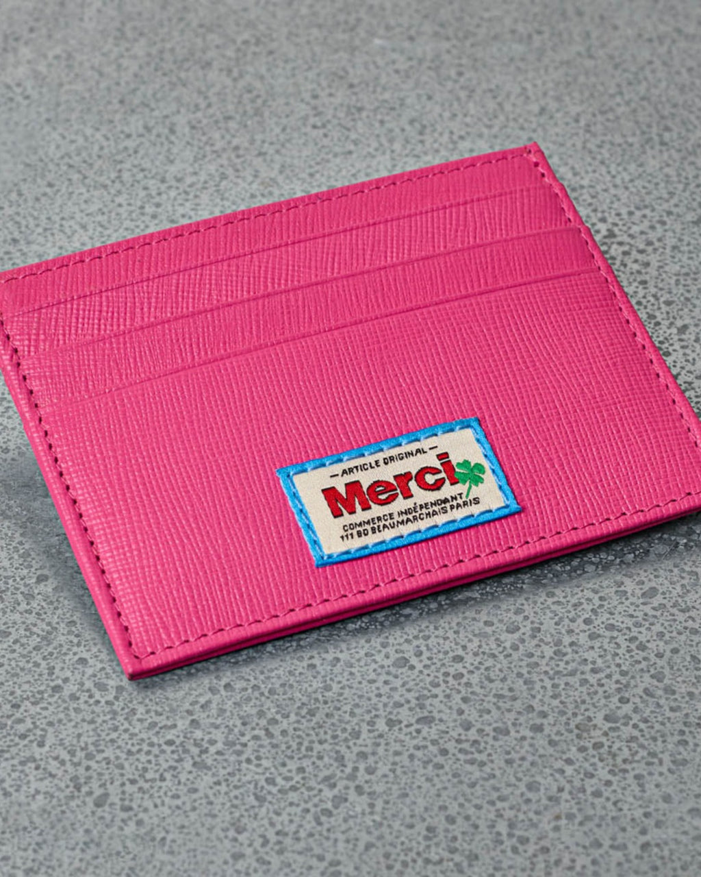 Merci - Porte Carte Plat - Rose
