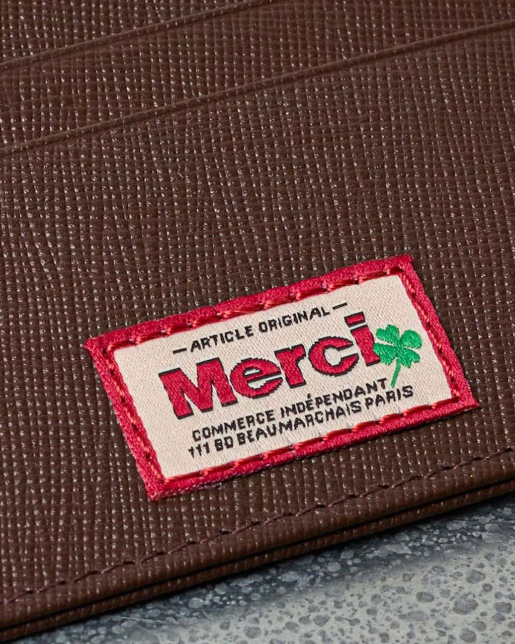 Merci - Porte Carte Plat - Chocolat