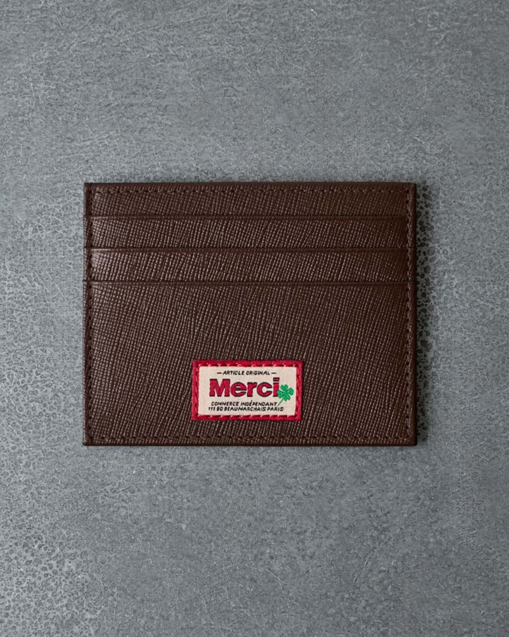 Merci - Porte Carte Plat - Chocolat