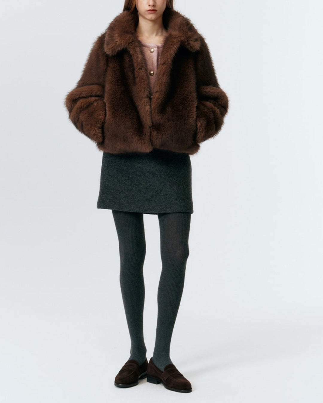 Dunst - Wool Mini Skirt - Grey
