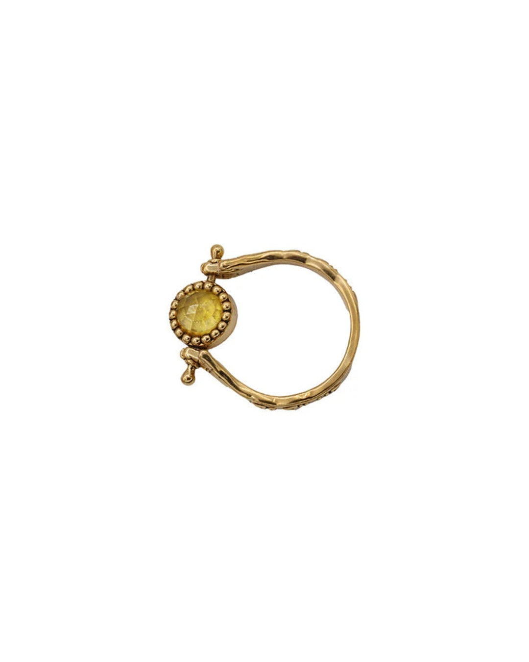La2L - Bague Sacha Oeil Pierre Pivot - Citrine