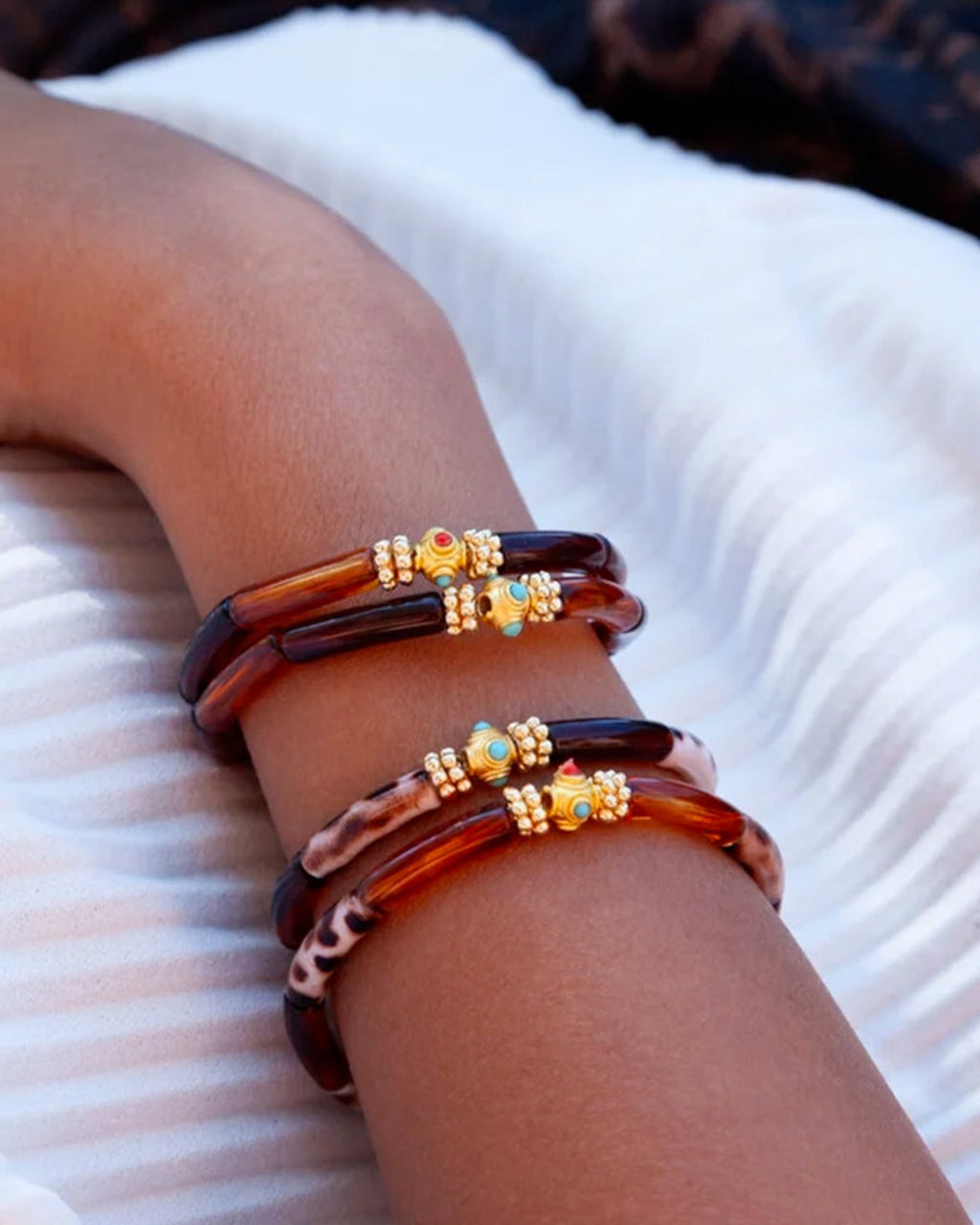 Juhu - Duo Mini Leo Bracelet - Brown
