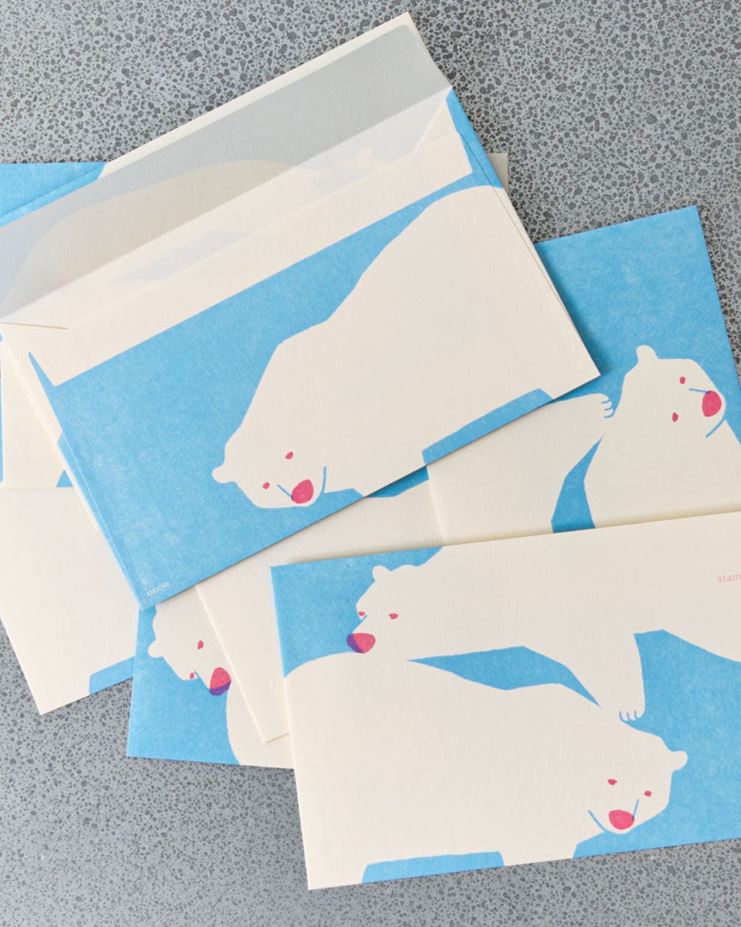 Midori - Set 8 Enveloppes Ours
