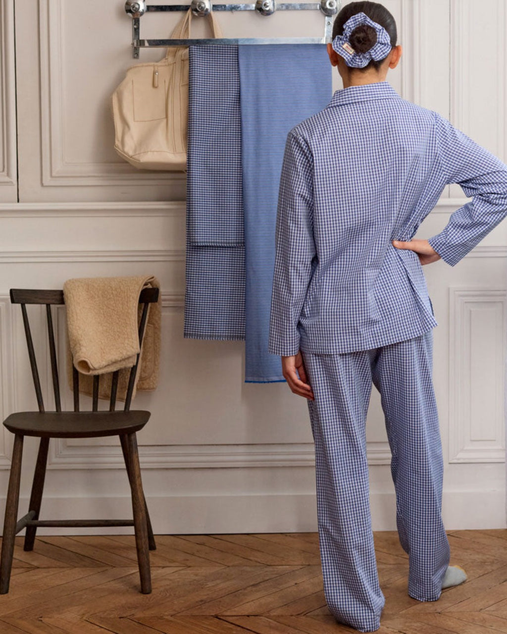 Merci - Cotton Pajamas - Checks Blue