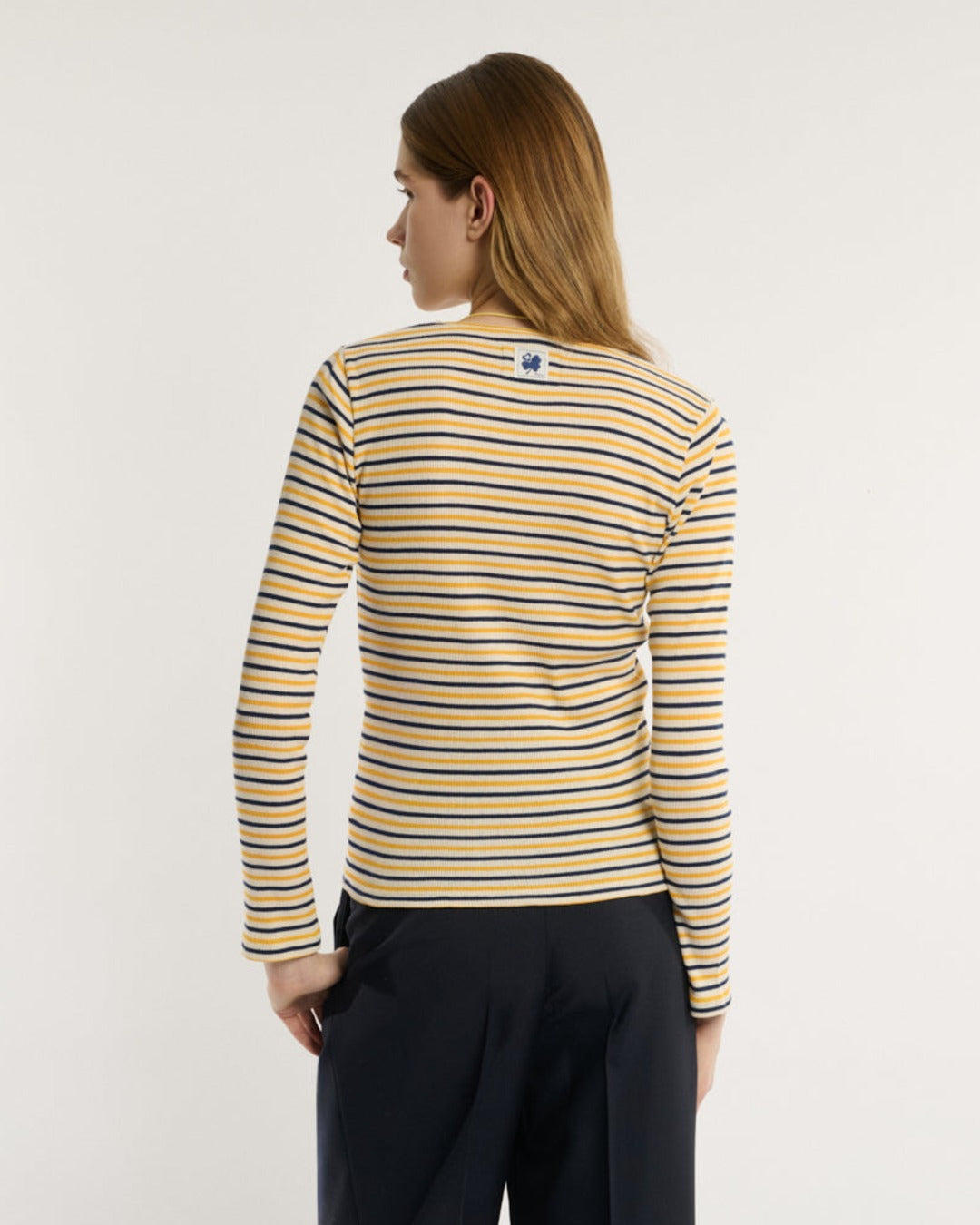 Merci - Carla T-shirt - Navy & Yellow