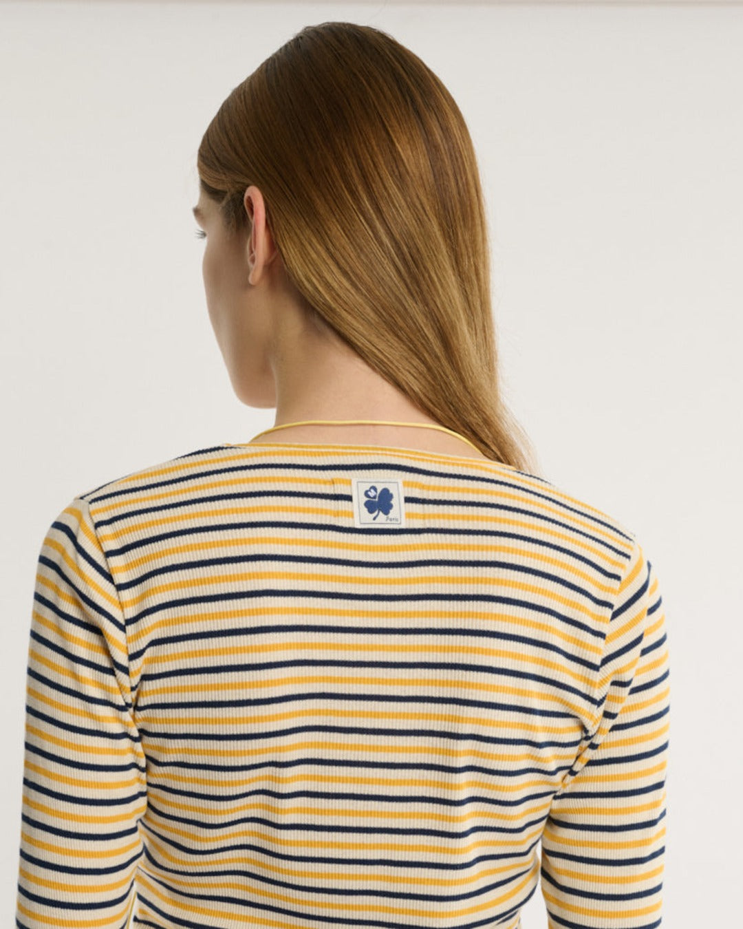 Merci - Carla T-shirt - Navy & Yellow
