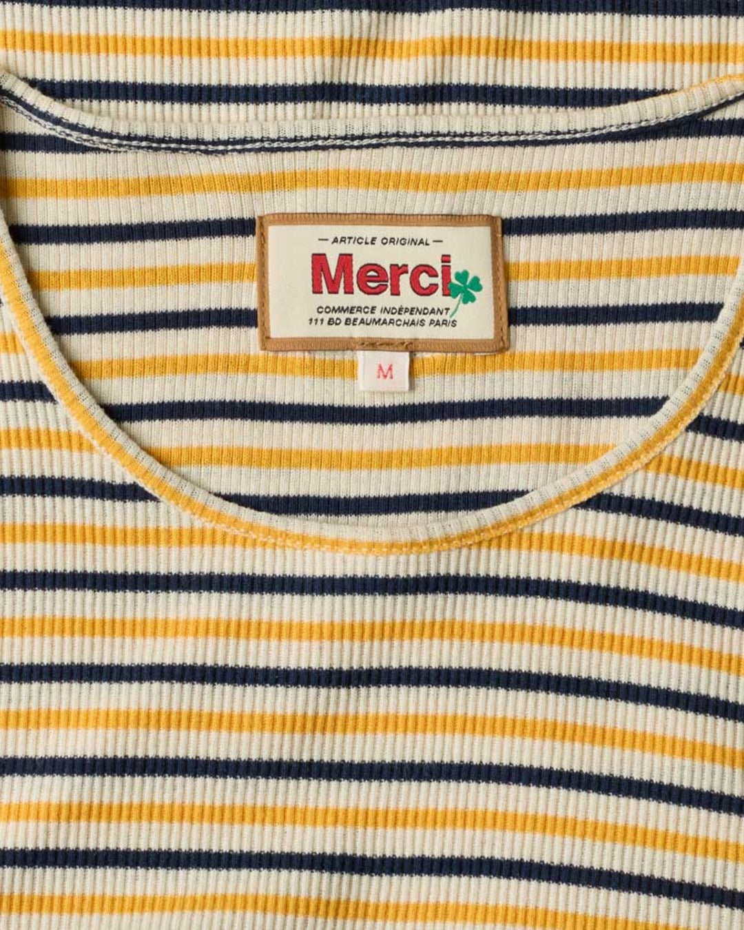 Merci - Carla T-shirt - Navy & Yellow