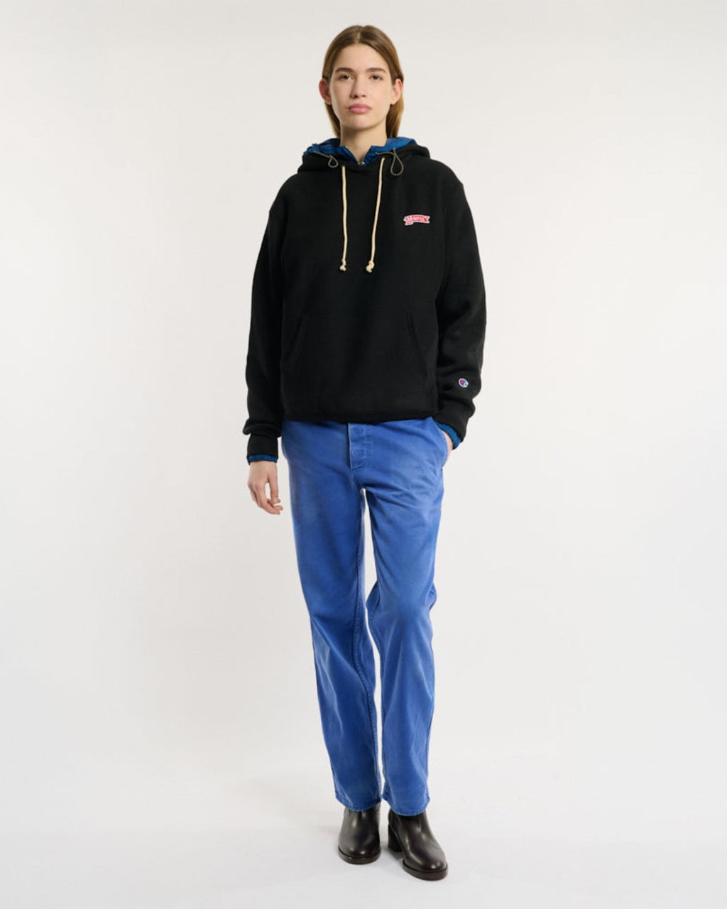 Merci x Champion - Sweat À Capuche Merci Patch - Noir