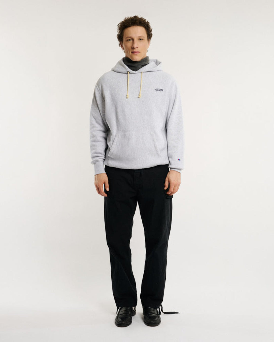 Merci x Champion - Sweat À Capuche Merci Patch- Gris