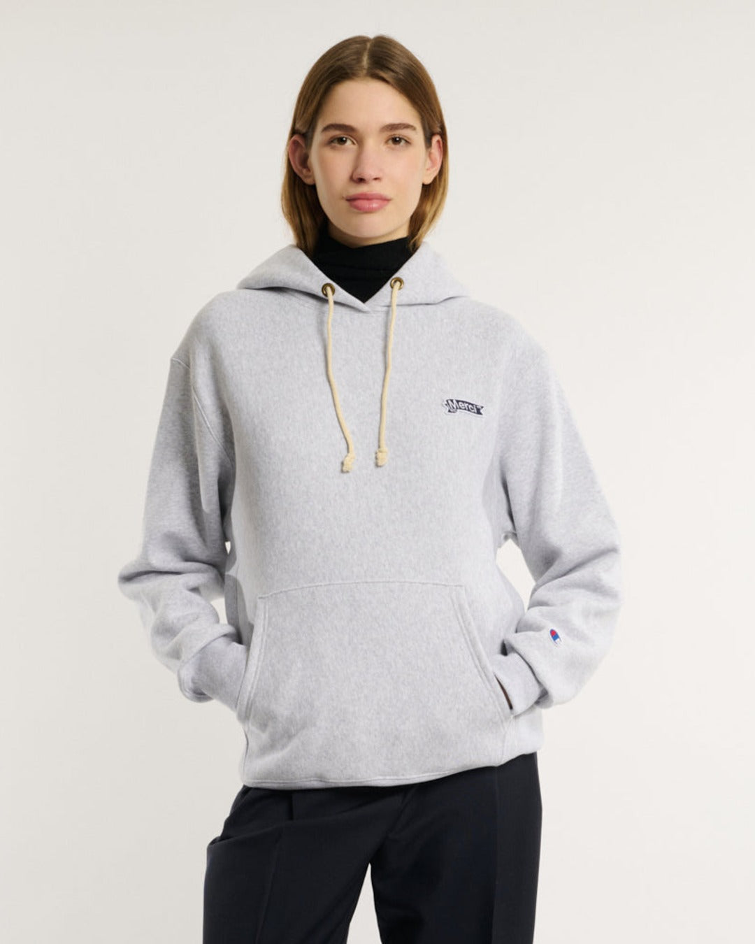 Merci x Champion - Merci Patch Hoodie - Grey
