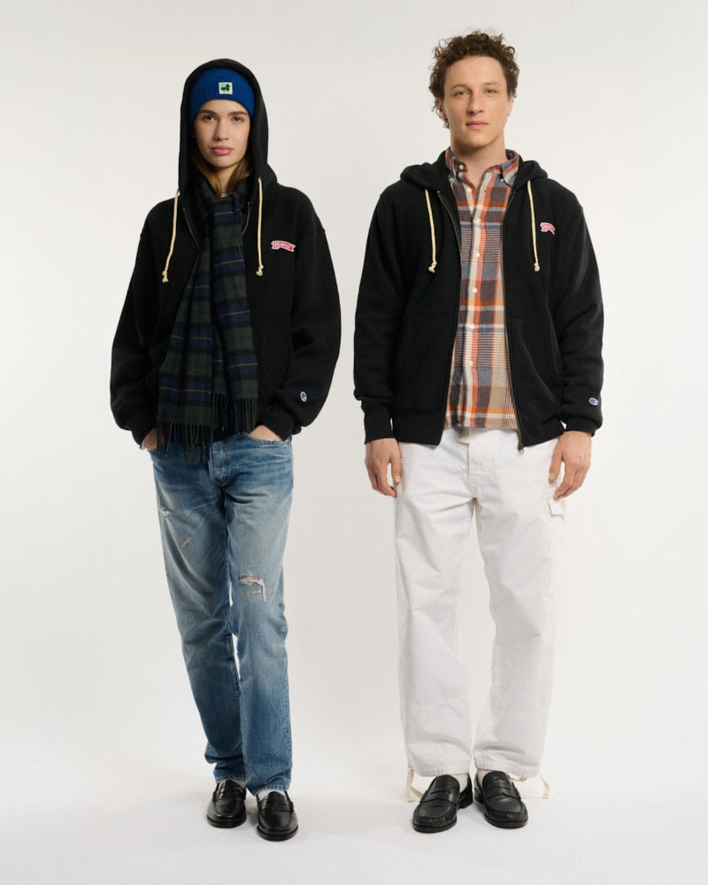 Merci x Champion - Merci Hoodie Patch Zip - Black