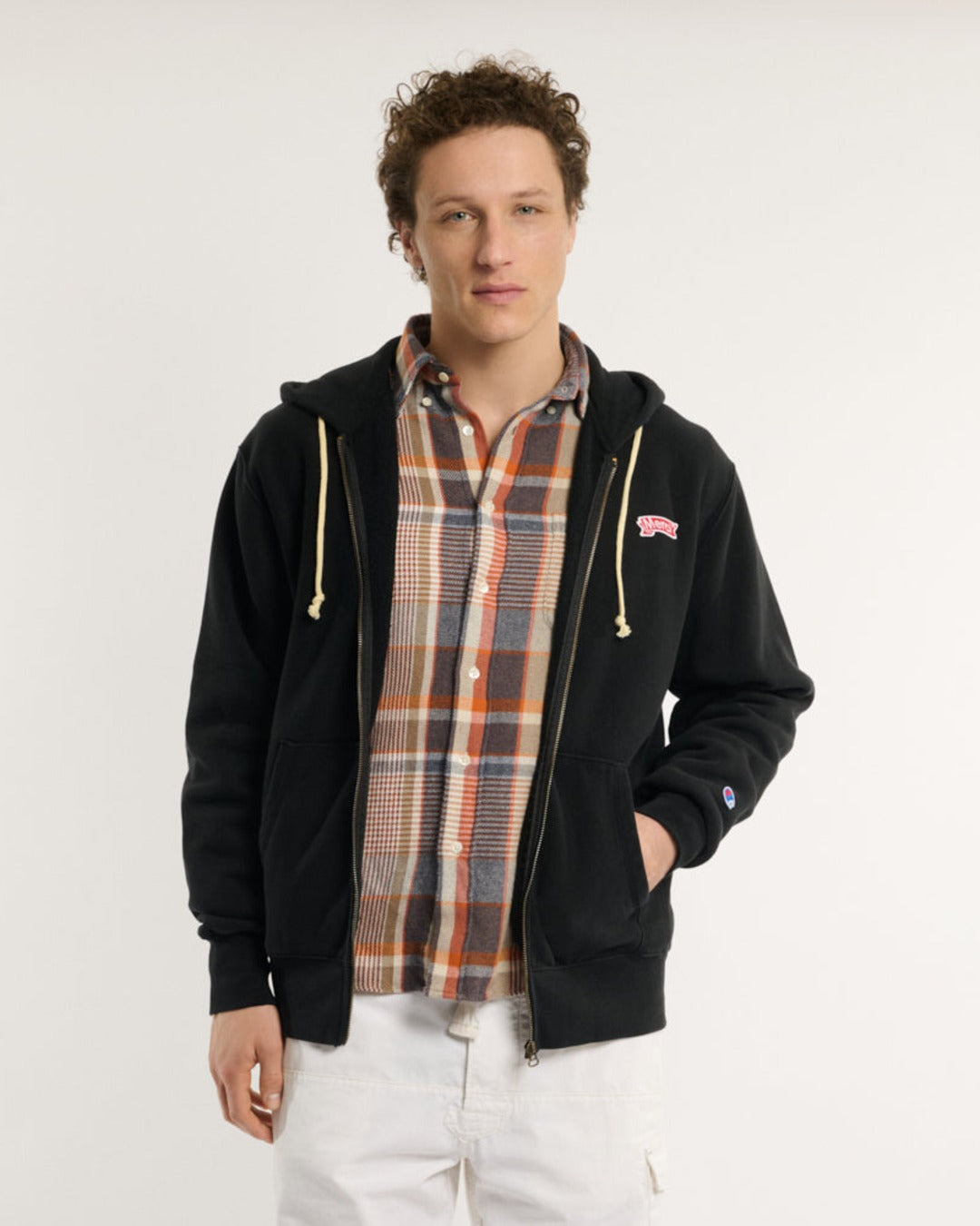 Merci x Champion - Merci Hoodie Patch Zip - Black