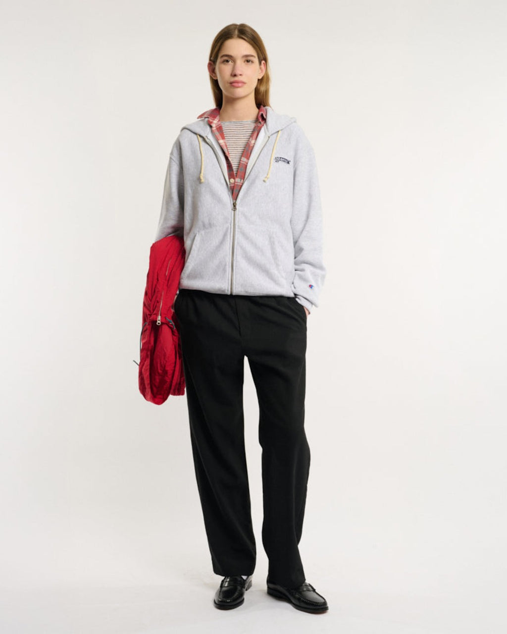 Merci x Champion - Sweat Full Zip Patch - Gris