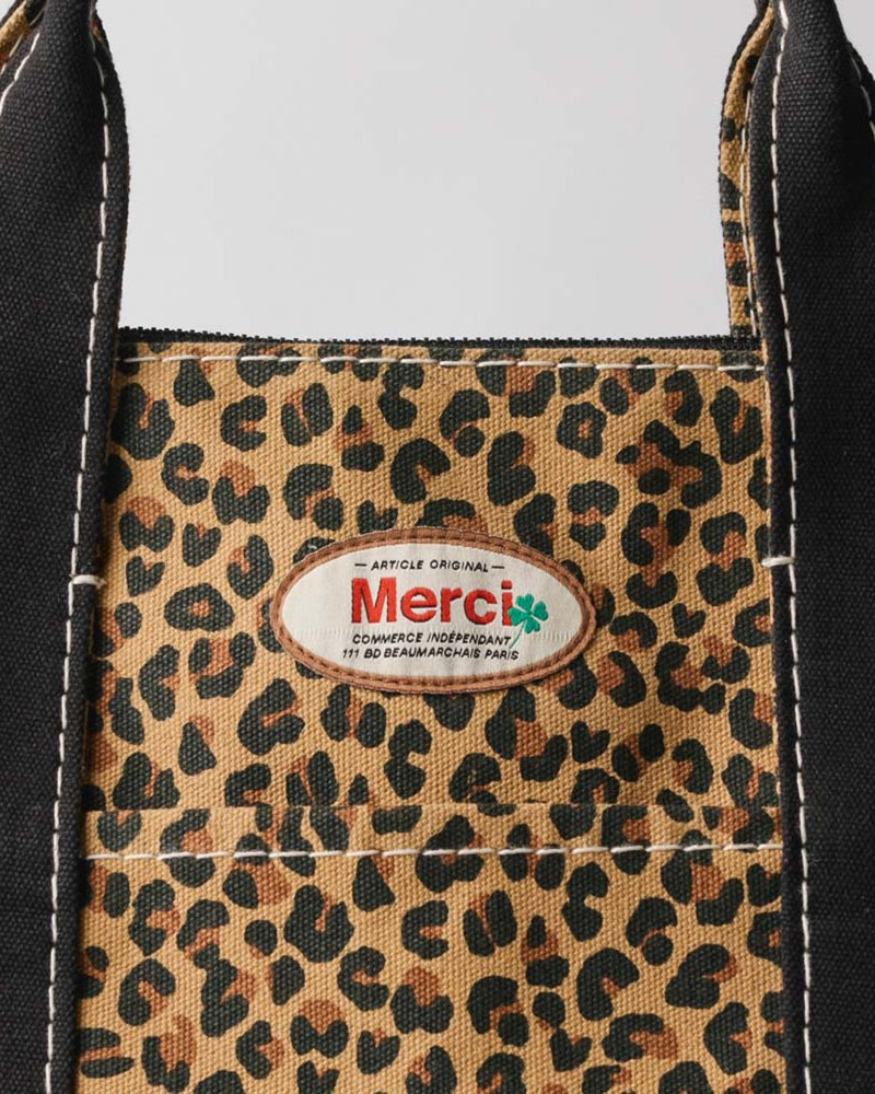 Merci - Cabas Paris Bag - Leopard & Noir – Merci Paris