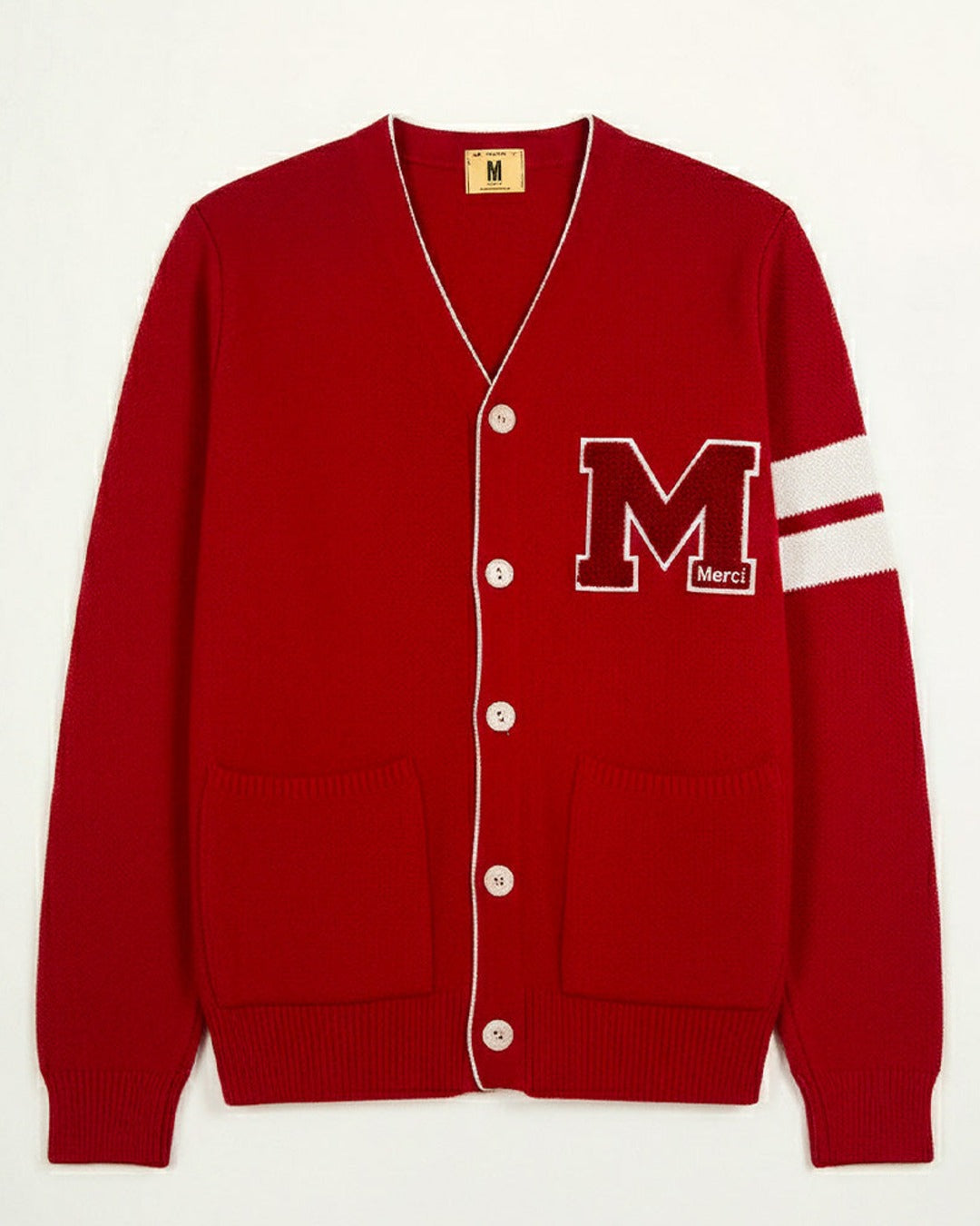 Merci x Nitto Knitwear - Cardigan Youri - Rouge