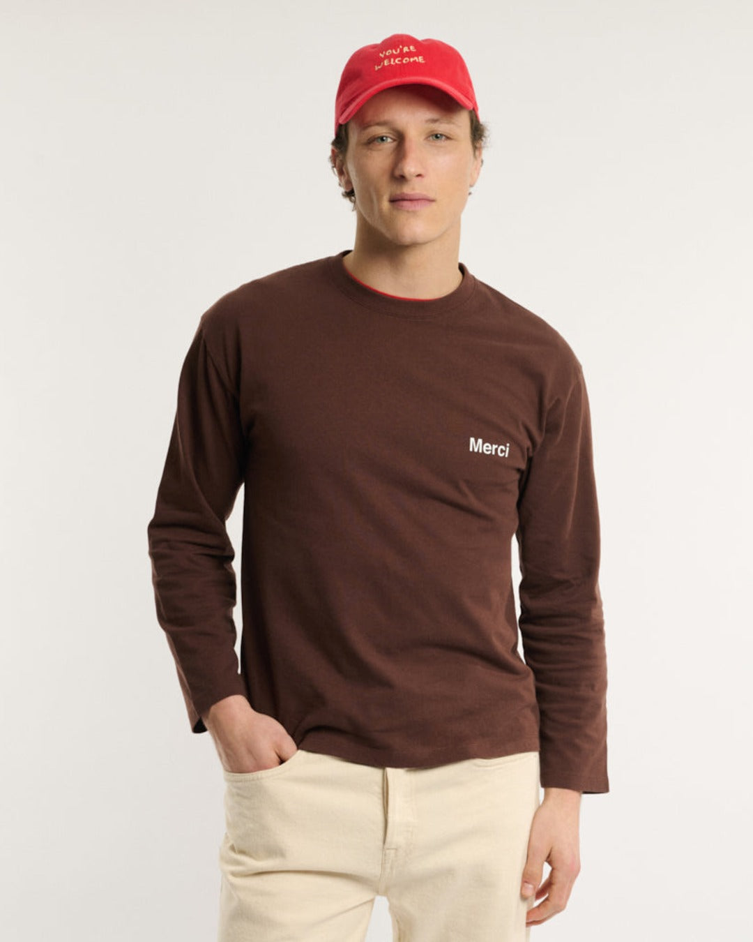 Merci - T-Shirt Aurelien Ml - Marron