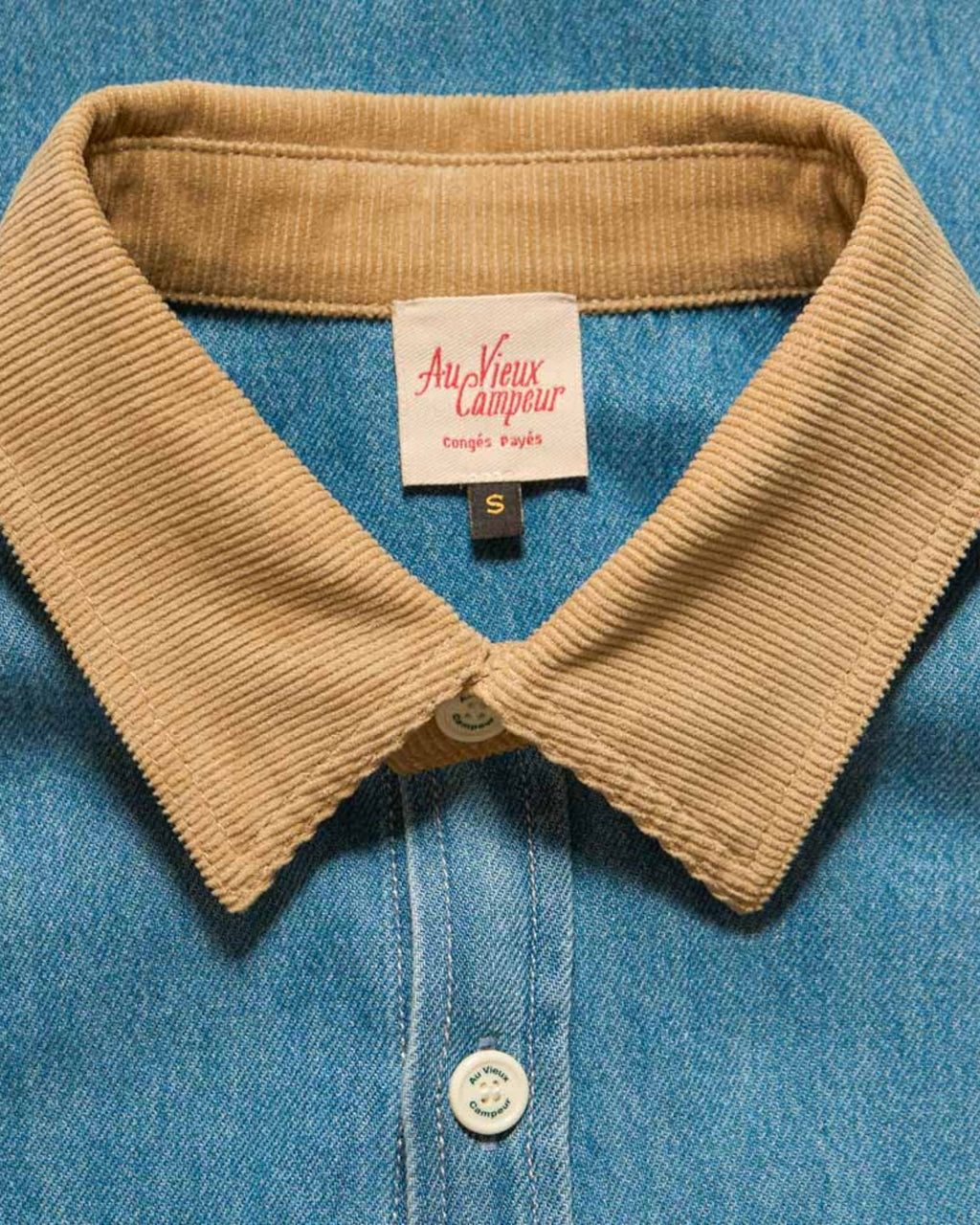 Au Vieux Campeur - Congés Payés - Chemise Marcel - Bleu & Blanc