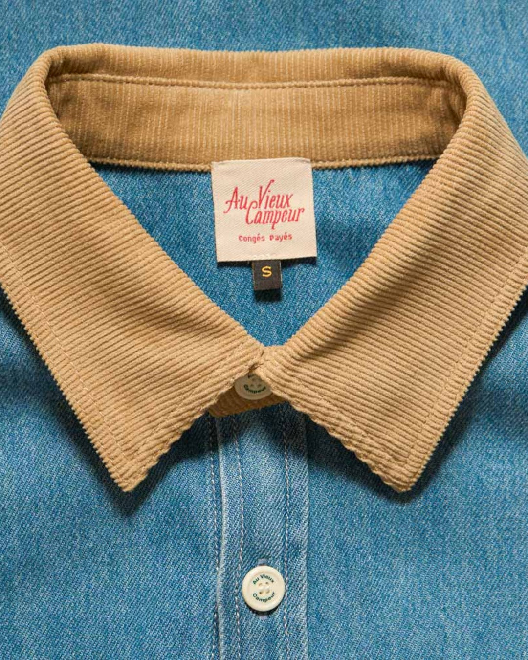 Au Vieux Campeur - Congés Payés - Chemise Marcel - Bleu & Blanc