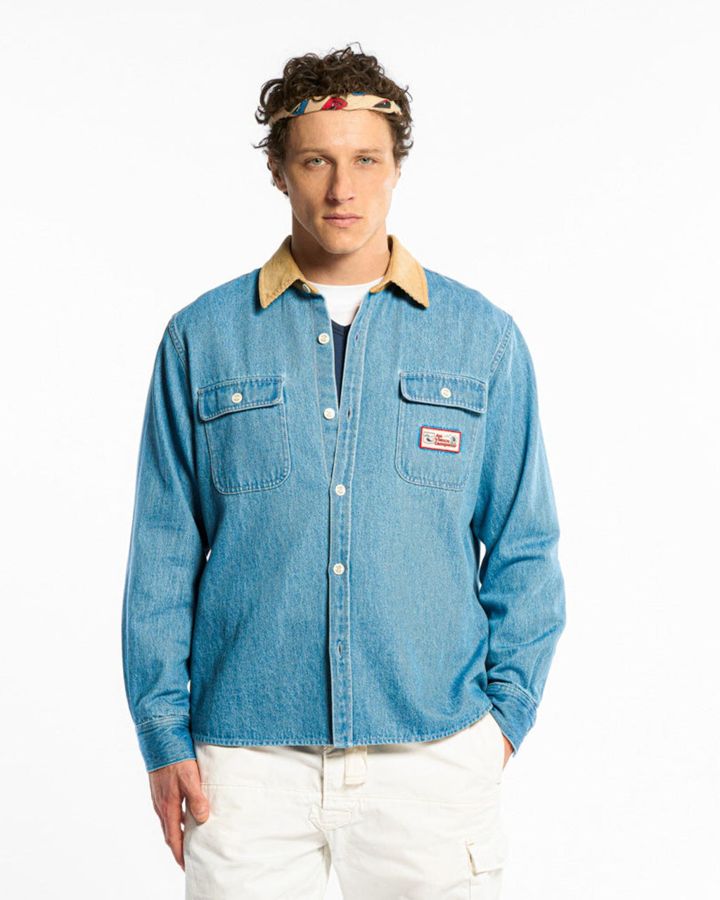 Au Vieux Campeur - Congés Payés - Chemise Marcel - Bleu & Blanc