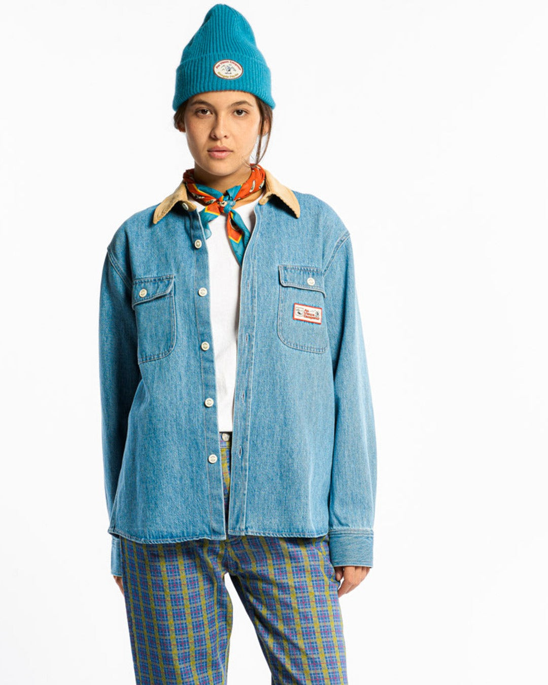 Au Vieux Campeur - Congés Payés - Chemise Marcel - Bleu & Blanc