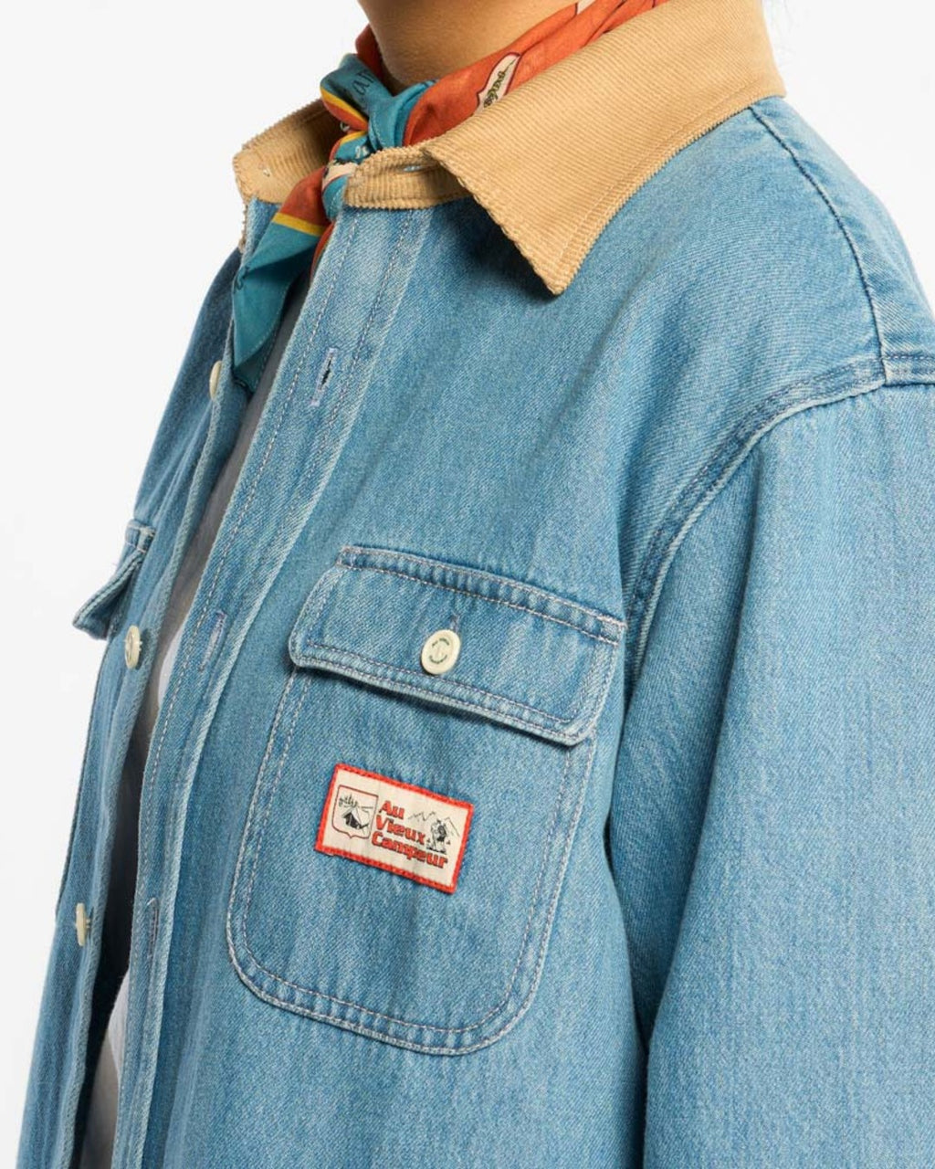 Au Vieux Campeur - Congés Payés - Chemise Marcel - Bleu & Blanc