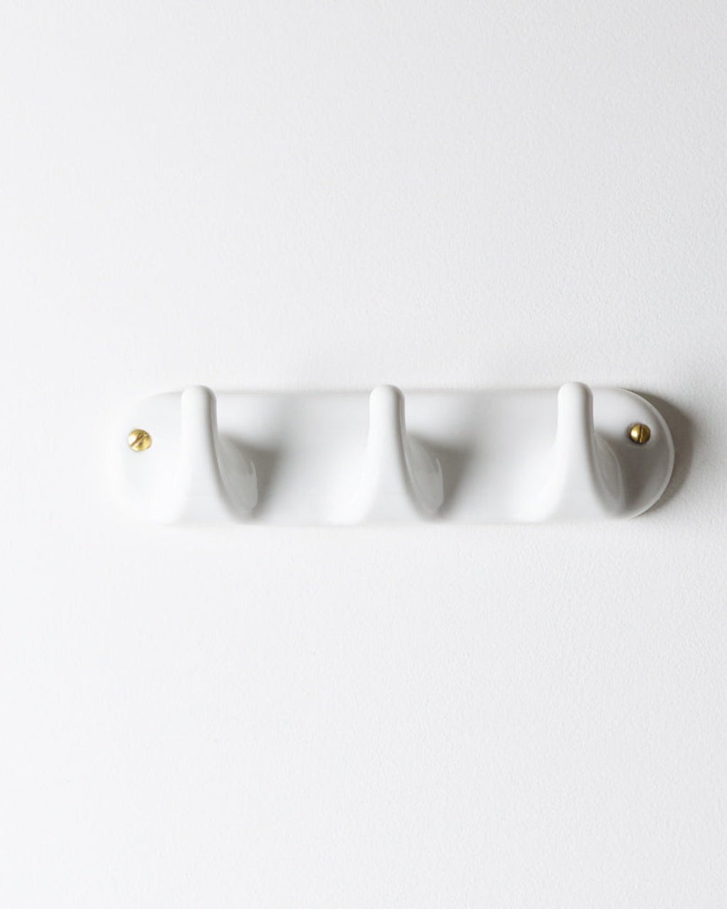 Zangra - Patere 3 Crochets En Porcelaine - Blanc
