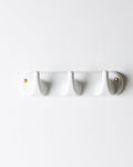 Zangra - Patere 3 Crochets En Porcelaine - Blanc