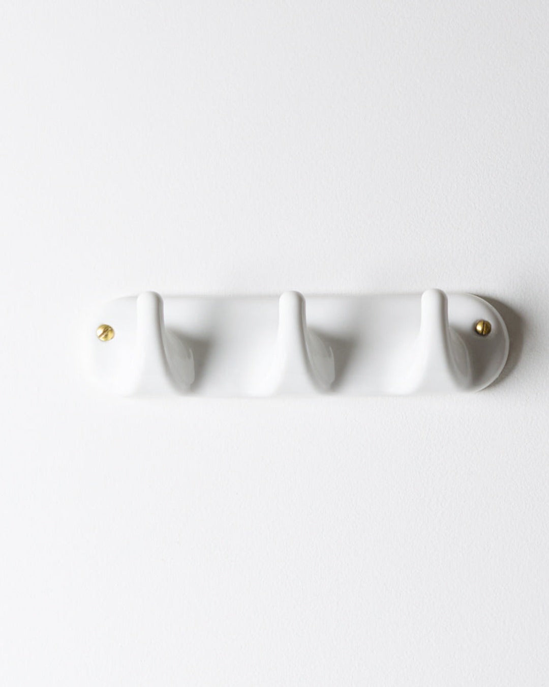 Zangra - Patere 3 Crochets En Porcelaine - Blanc
