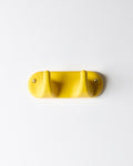 Zangra - Patere 2 Crochets En Porcelaine - Jaune