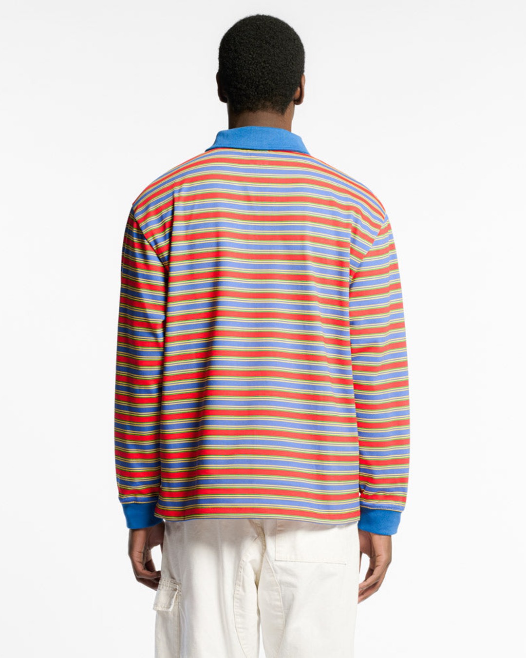 Au Vieux Campeur - Congés Payés - Polo Roger À Rayures - Vert Rouge & Bleu