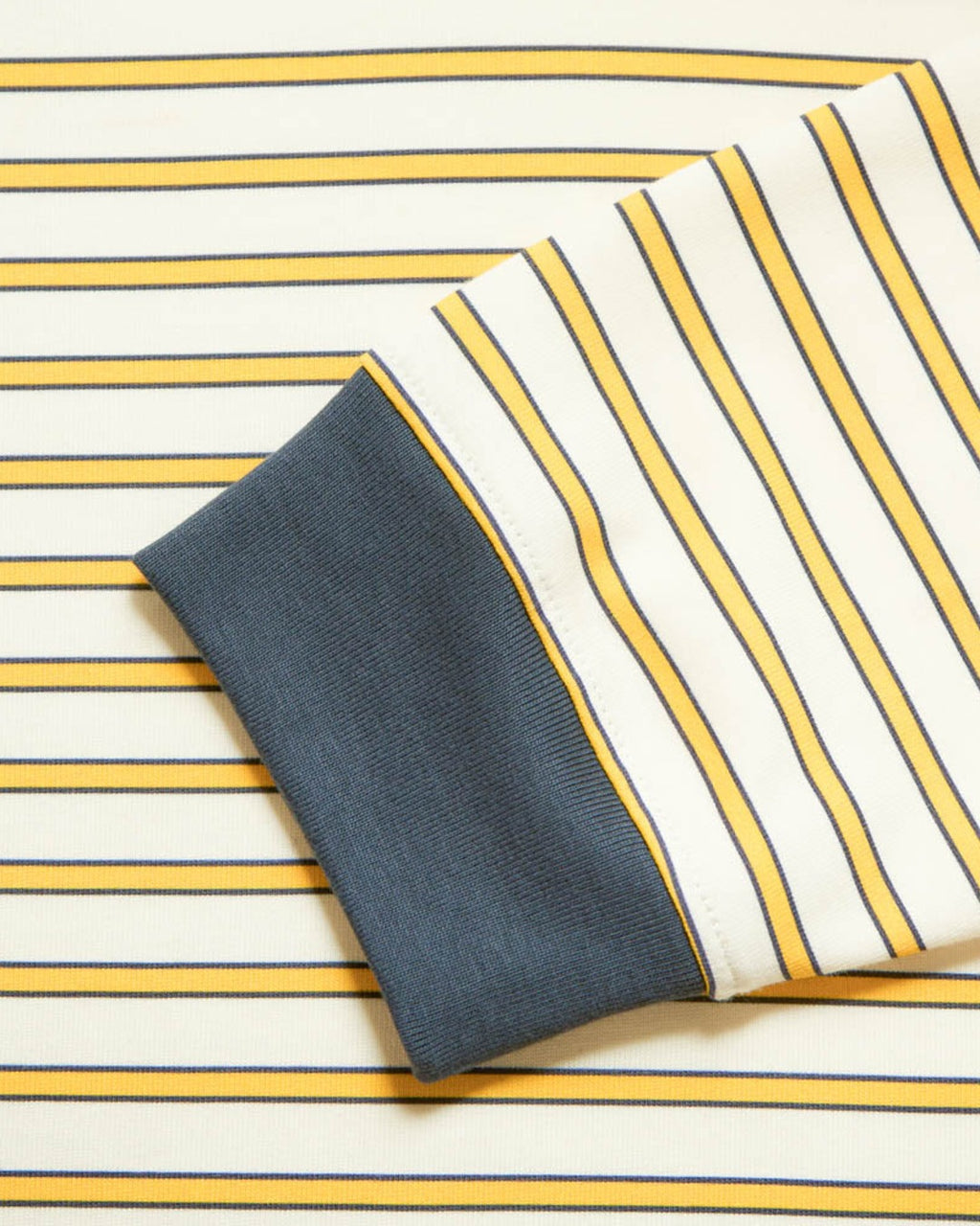 Au Vieux Campeur - Congés Payés - Polo Roger À Rayures - Bleu Jaune & Blanc