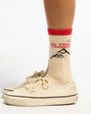 Chaussettes Chaine Montagnes - Ecru