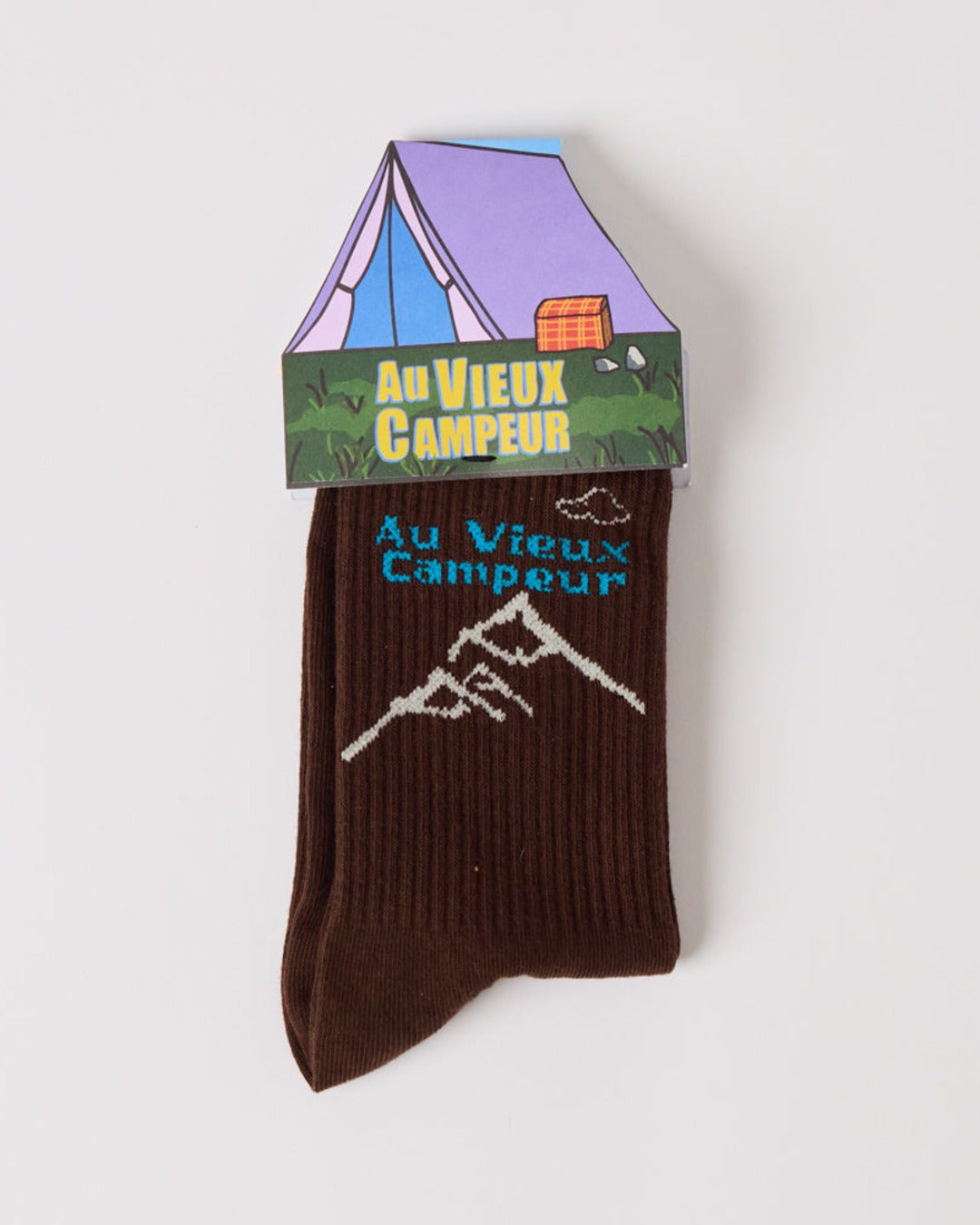 Au Vieux Campeur - Congés Payés - Mountain Range Socks - Chocolate