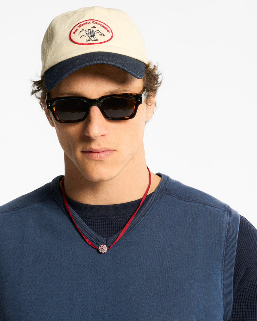 Au Vieux Campeur - Congés Payés - Casquette André - Bleu & Blanc