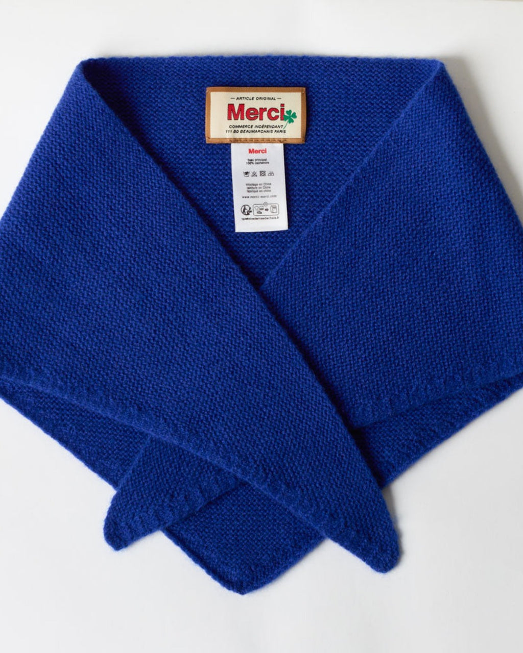 Merci - Bandana En Cachemire Martine - Bleu Roi