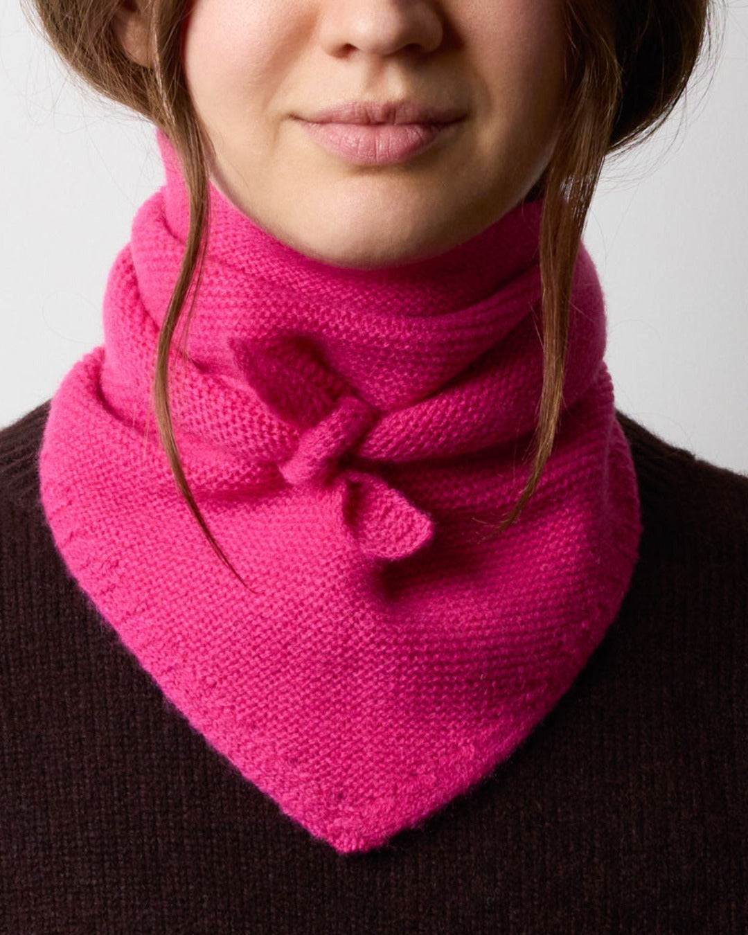 Merci - Bandana En Cachemire Martine - Fuchsia