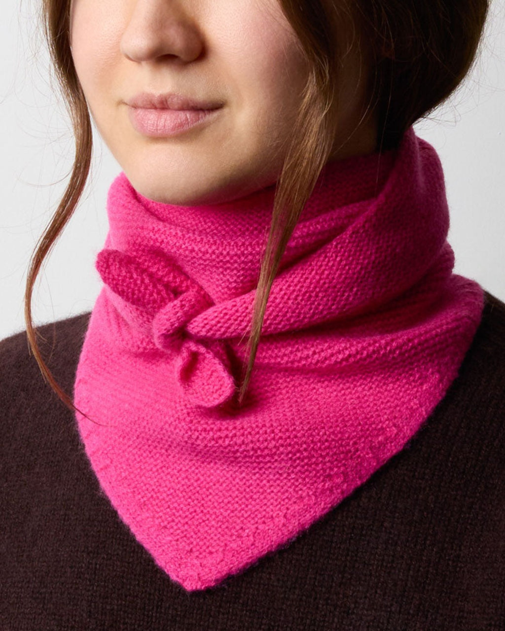 Merci - Bandana En Cachemire Martine - Fuchsia