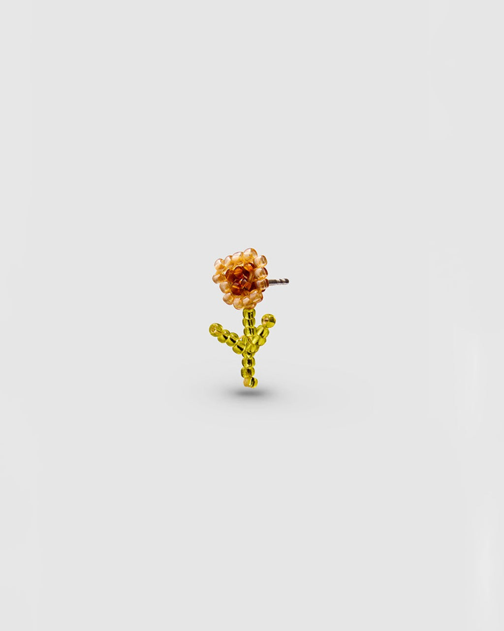 Pura Utz - Florecita Ear Stick Earrings - Brown