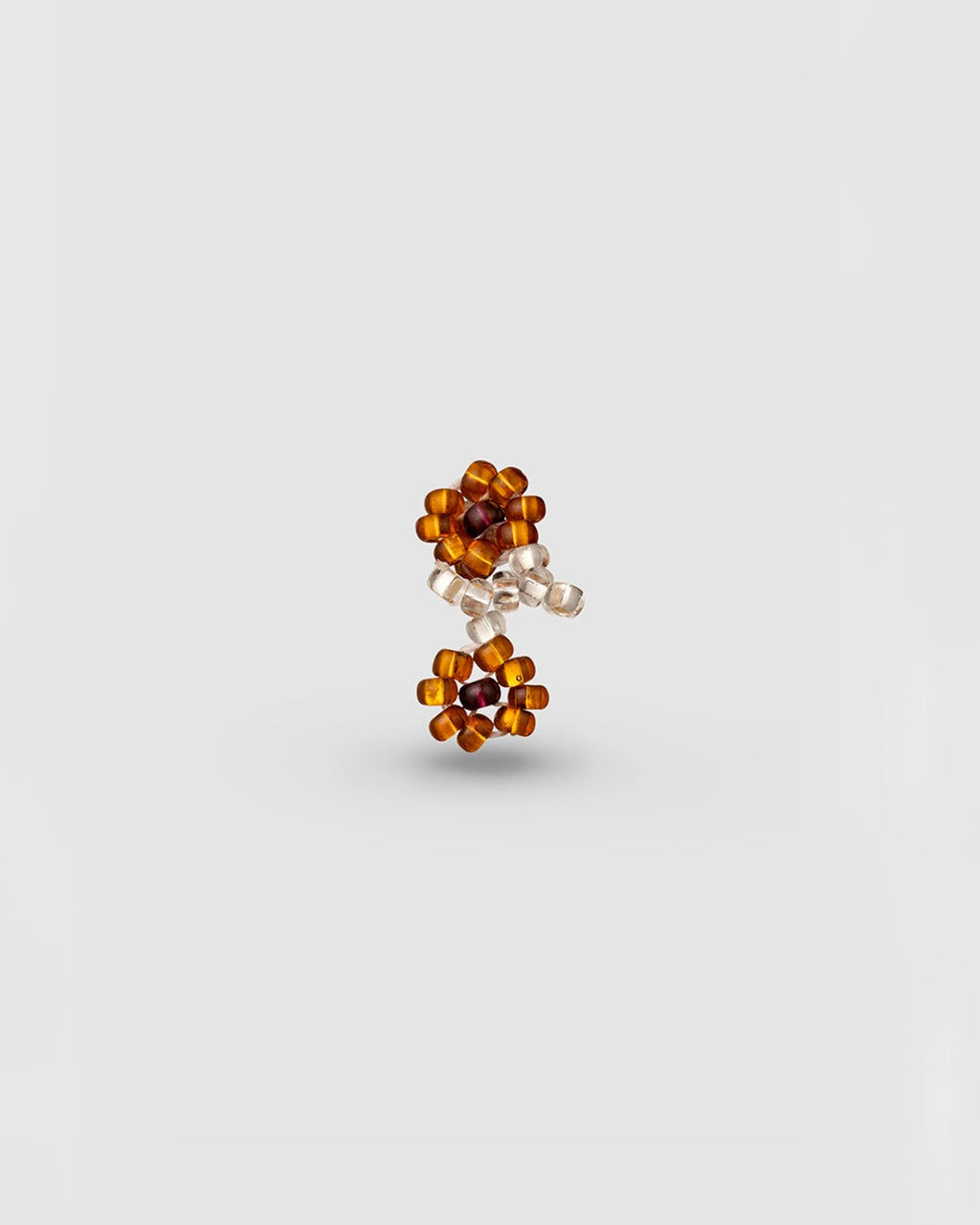 Pura Utz - Boucles D'Oreilles Ear Stick Fleur - Marron