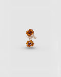 Pura Utz - Boucles D'Oreilles Ear Stick Fleur - Marron