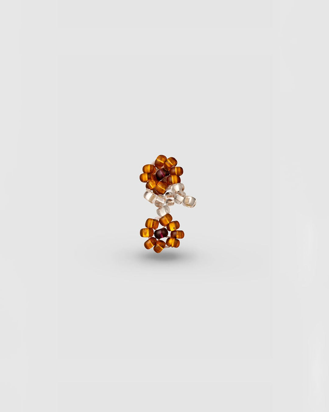 Pura Utz - Boucles D'Oreilles Ear Stick Fleur - Marron
